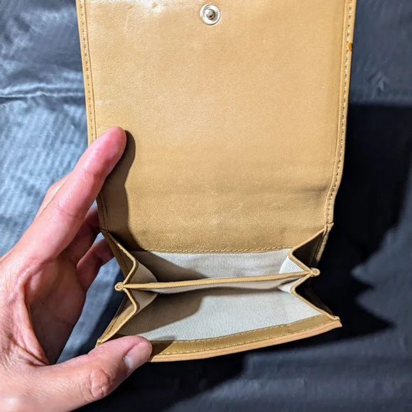 Kate Spade Tan Camel Leather Wallet, Vintage Early 2000s Y2K - Picture 3 of 5